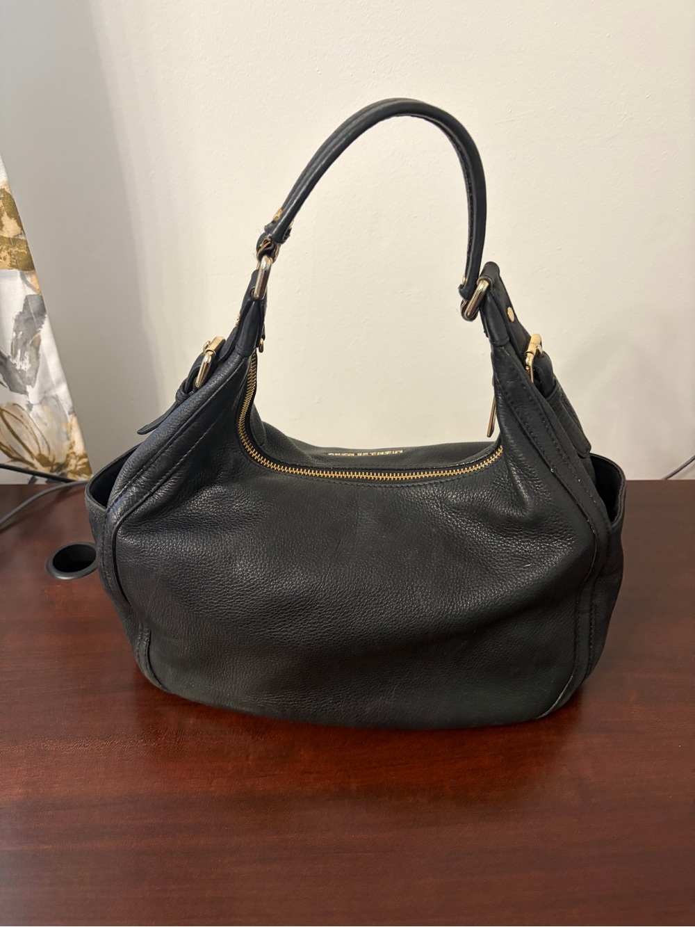 Michael Kors Black Leather Shoulder Bag - Picture 3 of 11